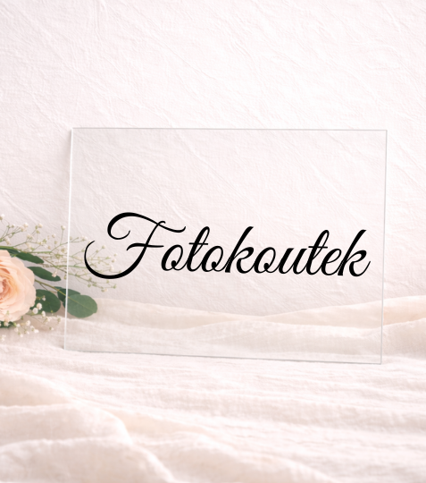 Cedulka z plexiskla Fotokoutek