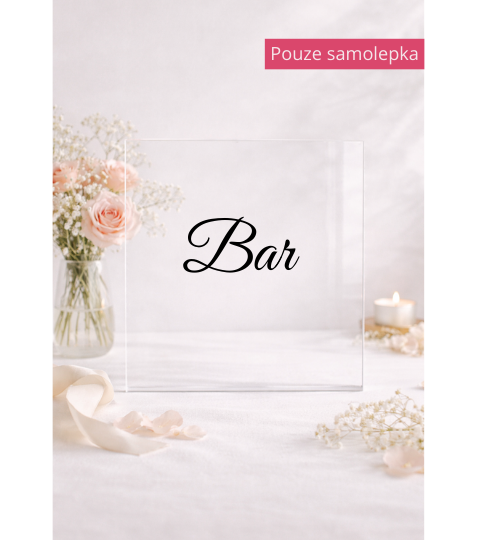 Vinylová samolepka – Bar