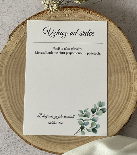 Kartičky Vzkaz od srdce – Eukalyptus