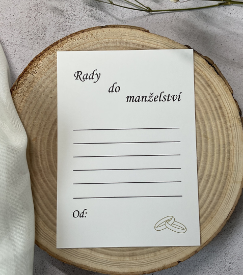 Kartičky Rady do manželství – prstýnky