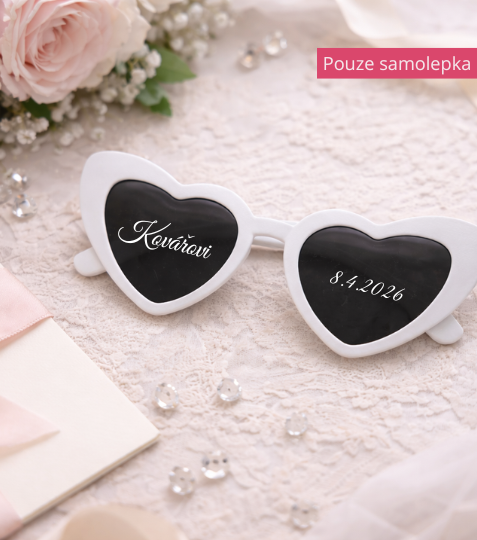 Samolepky na sluneční brýle s příjmením a datem