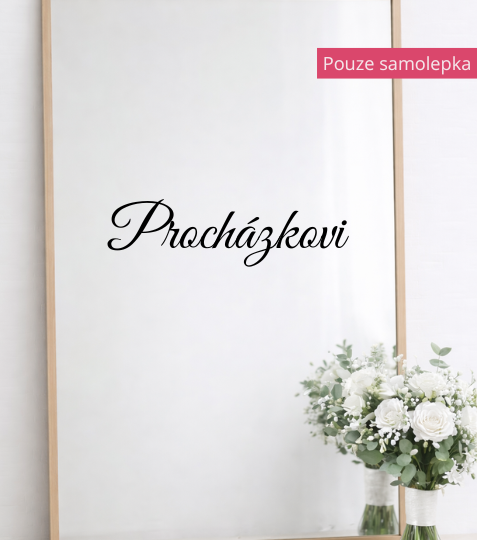 Samolepka na uvítací tabuli- příjmení novomanželů