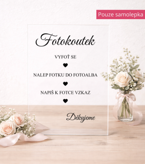 Samolepka vinylová Fotokoutek s instrukcemi
