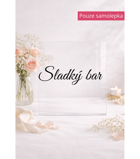 Vinylová samolepka – Sladký bar