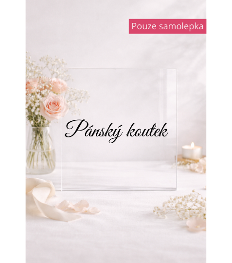 Vinylová samolepka – Pánský koutek