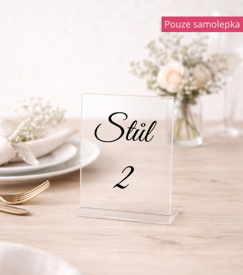 Vinylová samolepka – Stůl číslo