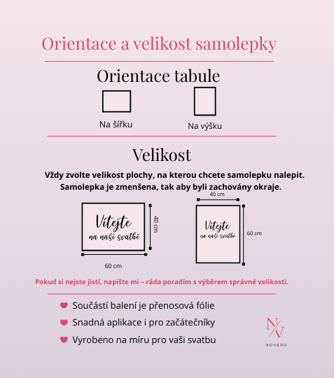 Samolepka na uvítací tabuli verze E